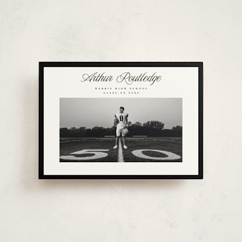 This is a nero graduation announcements with standard by Pati Cascino called silo printing on signature in petite