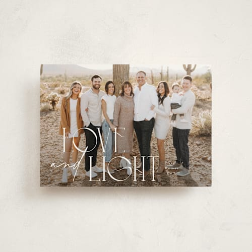 This is a starlight hanukkah cards with standard by Benita Crandall called love and light printing on signature in postcard