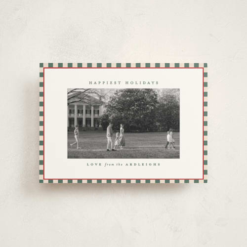 This is a spruce petite holiday cards with standard by Kristie Kern called the charleston printing on signature in petite