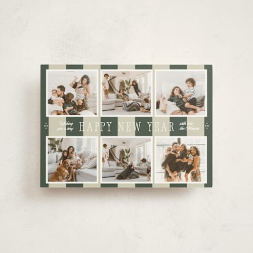 This is a spruce petite holiday cards with standard by Blustery August called apple cider printing on signature in petite