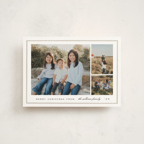 This is a snow petite holiday cards with standard by Amy Kross called sealed printing on signature in petite