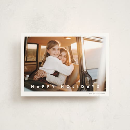 This is a snow christmas postcards with standard by chocomocacino called madjarica printing on signature in postcard