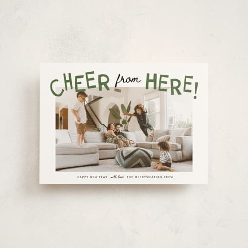 This is a tree farm christmas postcards with standard by Kamala Nahas called wreck the halls with boughs of jolly printing on signature in postcard