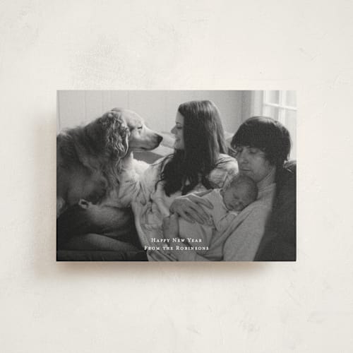 This is a snow christmas postcards with standard by Ani Somi called minima printing on signature in postcard