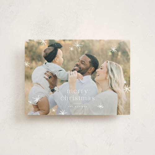 This is a snow christmas postcards with standard by Wildfield Paper Co called twinkle! printing on signature in postcard