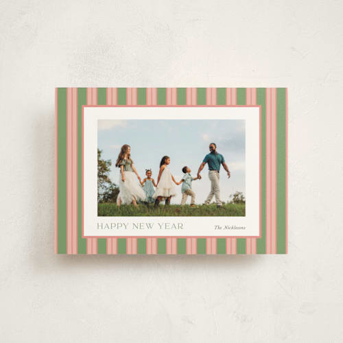 This is a azalea christmas postcards with standard by Cindy Reynolds called southern stripes printing on signature in postcard