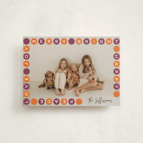 This is a jam christmas postcards with standard by Alexandra Dzh called dots of joy printing on signature in postcard