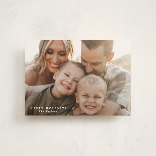 This is a cotton christmas postcards with standard by Angela Thompson called simply printing on signature in postcard