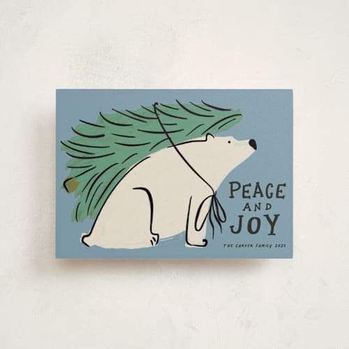 This is a frozen christmas postcards with standard by Inkblot Design called polar express printing on signature in postcard