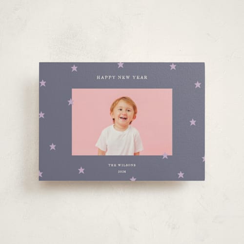 This is a twilight haze christmas postcards with standard by Kercia Jane called tiny star confetti printing on signature in postcard