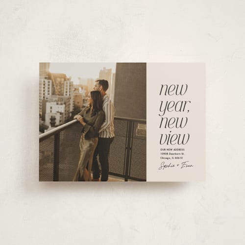 This is a vanilla christmas postcards with standard by Lea Delaveris called new view printing on signature in postcard