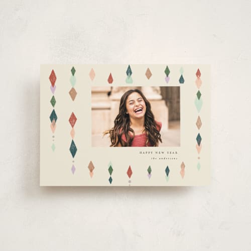 This is a sugar plum christmas postcards with standard by Vivian Yiwing called bejeweled printing on signature in postcard