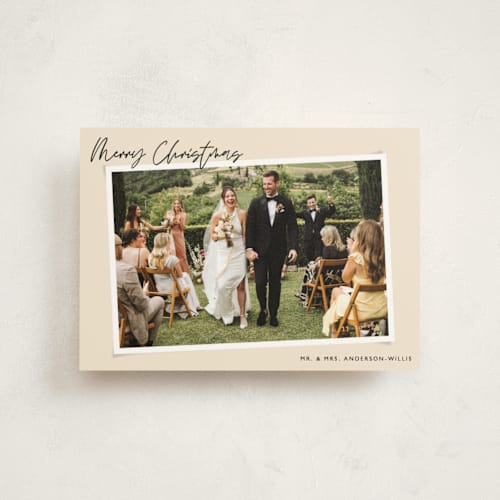 This is a latte christmas postcards with standard by Alicia Schultz called dated snapshot printing on signature in postcard