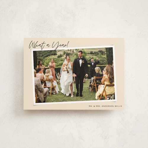 This is a latte christmas postcards with standard by Alicia Schultz called dated snapshot printing on signature in postcard