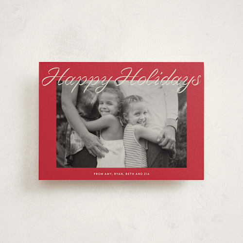 This is a cranberry christmas postcards with standard by Ani Somi called happy days printing on signature in postcard