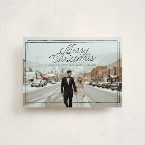 This is a ink christmas postcards with standard by Anna Elder called a classic christmas printing on signature in postcard