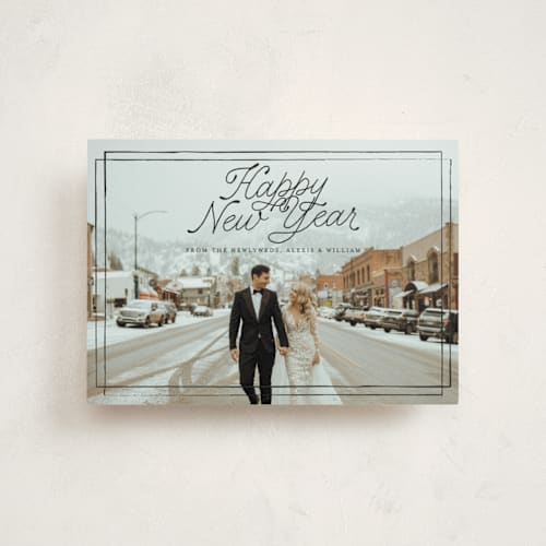 This is a ink christmas postcards with standard by Anna Elder called a classic christmas printing on signature in postcard