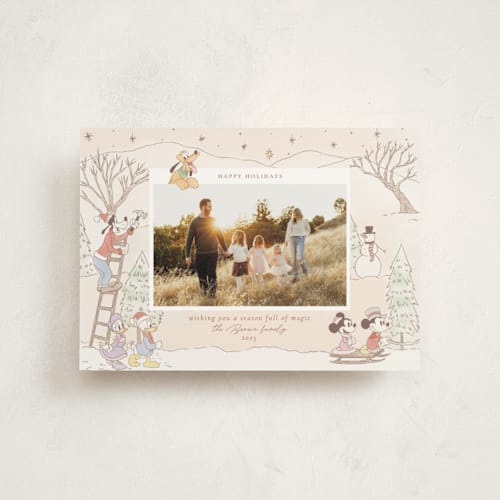 This is a cider christmas postcards with standard by Sabrin Deirani called disney's mickey vintage christmas printing on signature in postcard