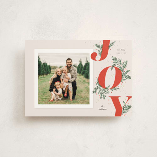 This is a spice christmas postcards with standard by Paper Raven Co. called joyeaux printing on signature in postcard