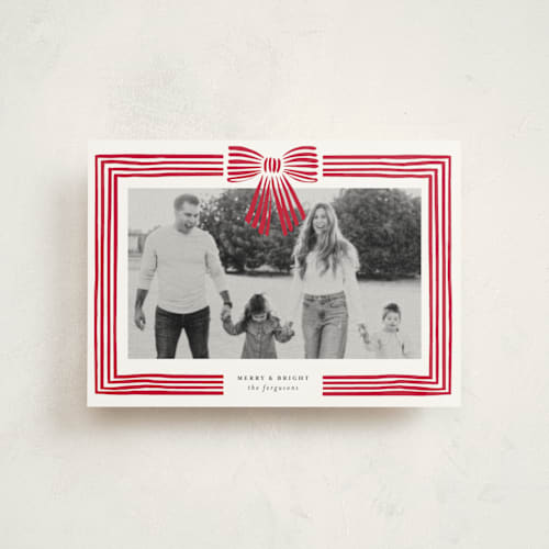 This is a snow christmas postcards with standard by Iveta Angelova called ribbon framed printing on signature in postcard