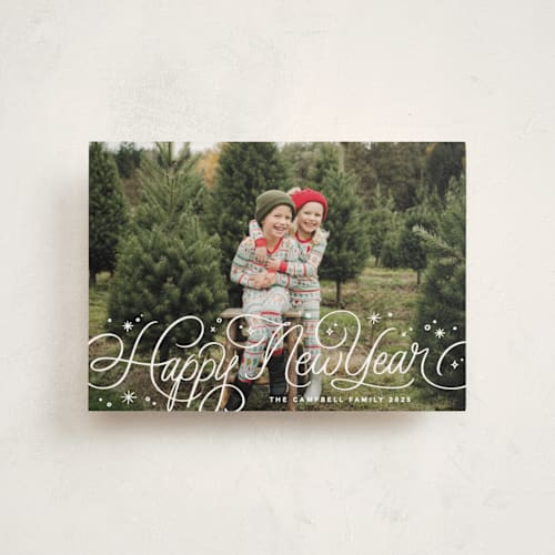 This is a snow christmas postcards with standard by Kristen Smith called christmas scripts printing on signature in postcard