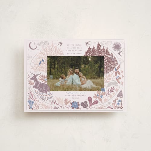 This is a sugarplum christmas postcards with standard by Shiny Penny Studio called lord of heaven lord of earth printing on signature in postcard