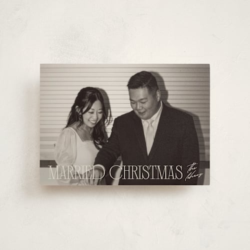 This is a champagne christmas postcards with standard by Ellen Schlegelmilch called serif married christmas printing on signature in postcard