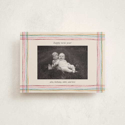 This is a gumdrop christmas postcards with standard by Kercia Jane called merry little lines printing on signature in postcard