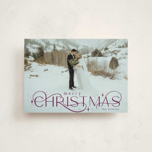This is a berry christmas postcards with standard by Makewells called delicate christmas printing on signature in postcard