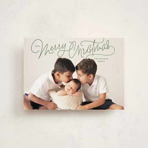 This is a pine christmas postcards with standard by Lauren Chism called up top printing on signature in postcard