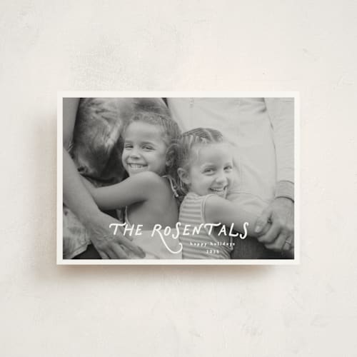 This is a snow christmas postcards with standard by Tamara Hilje called the family printing on signature in postcard