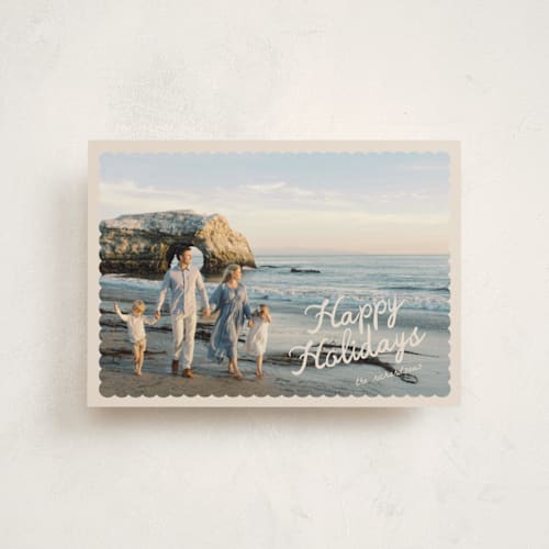 This is a creamer christmas postcards with standard by Pixel and Hank called dispatch printing on signature in postcard