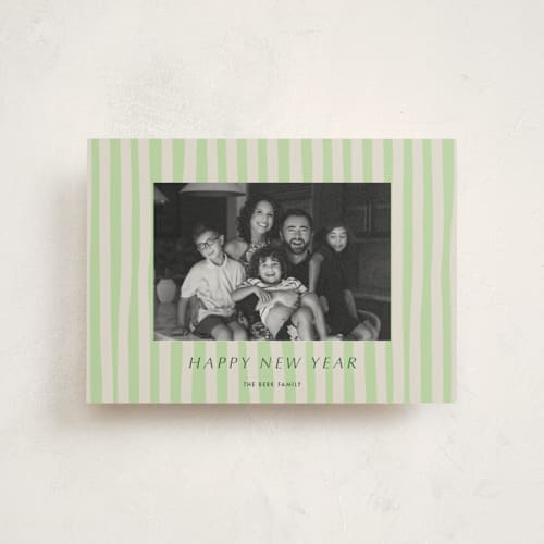 This is a sage christmas postcards with standard by Alicia Schultz called soft ambience printing on signature in postcard