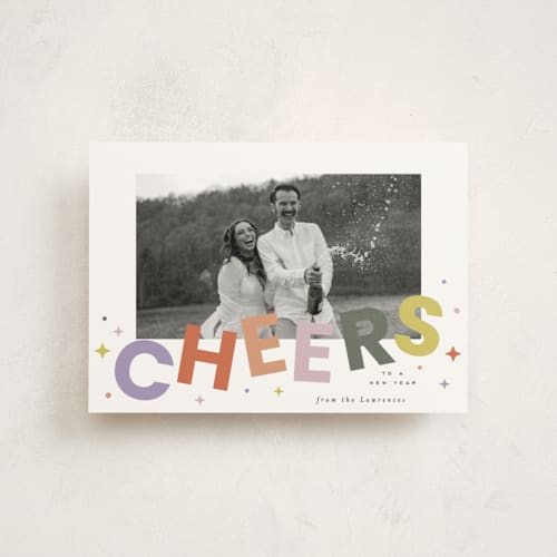 This is a fruit punch christmas postcards with standard by Everett Paper Goods called dazzle printing on signature in postcard