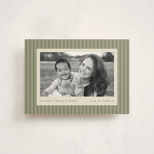 This is a olive christmas postcards with standard by Amy Kross called harpeth printing on signature in postcard