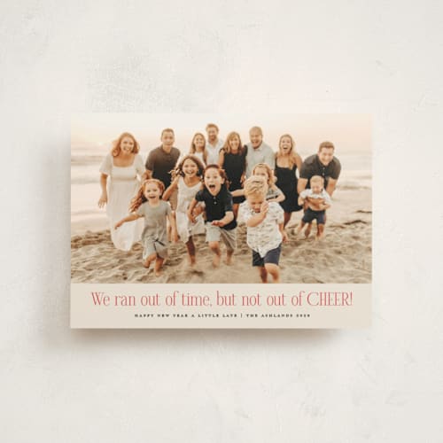 This is a eggnog christmas postcards with standard by Erica Krystek called short on time printing on signature in postcard