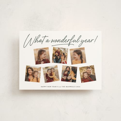 This is a pine christmas postcards with standard by Kacey Kendrick Wagner called wonderful year printing on signature in postcard