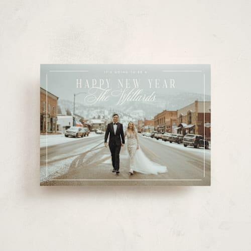 This is a snowmelt christmas postcards with standard by Keen Peachy called marry christmas printing on signature in postcard