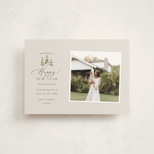 This is a slate christmas postcards with standard by Everett Paper Goods called little pines printing on signature in postcard