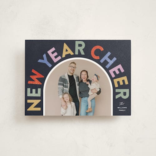 This is a confetti christmas postcards with standard by Pixel and Hank called around printing on signature in postcard