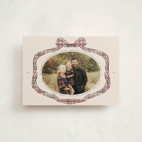 This is a cranberry christmas postcards with standard by Pati Cascino called angelina printing on signature in postcard