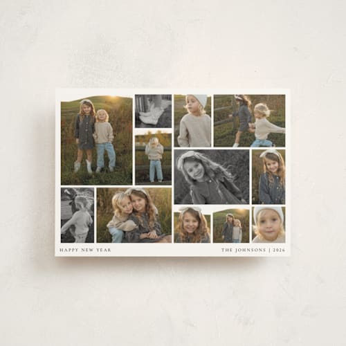 This is a snow christmas postcards with standard by Meggy Masters called photomontage printing on signature in postcard