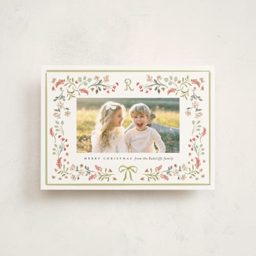 This is a sage christmas postcards with standard by Melanie Kosuge called lafayette printing on signature in postcard