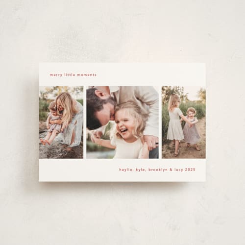 This is a marshmallow christmas postcards with standard by Mary Kay Garttmeier called merry little moments printing on signature in postcard