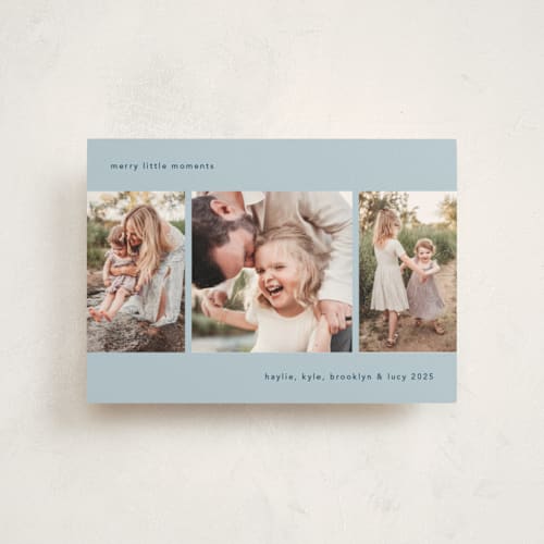 This is a frost christmas postcards with standard by Mary Kay Garttmeier called merry little moments printing on signature in postcard