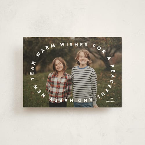 This is a marshmallow christmas postcards with standard by Angela Garrick called holly jolly and merry printing on signature in postcard