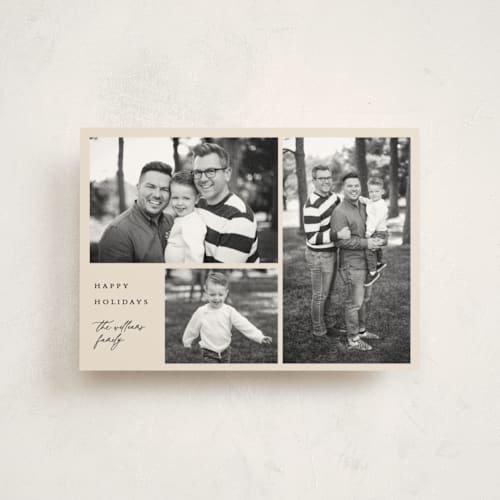 This is a ivory christmas postcards with standard by Angela Thompson called simple gallery printing on signature in postcard