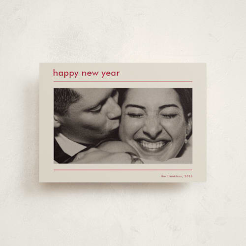 This is a vanilla christmas postcards with standard by Stacey Meacham called modern blessing printing on signature in postcard