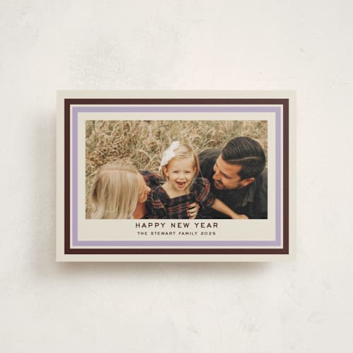 This is a plum christmas postcards with standard by Megan Davis called hudson printing on signature in postcard