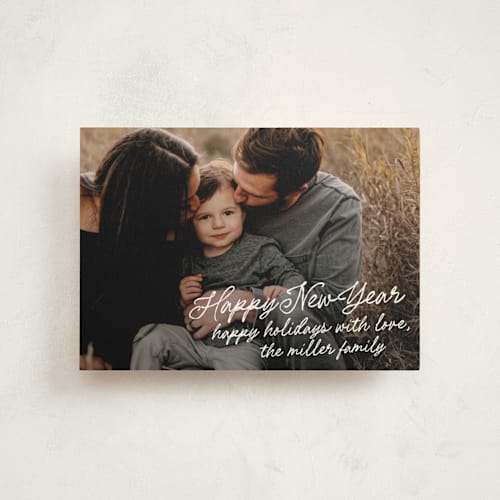 This is a snow christmas postcards with standard by AK Graphics called notes printing on signature in postcard